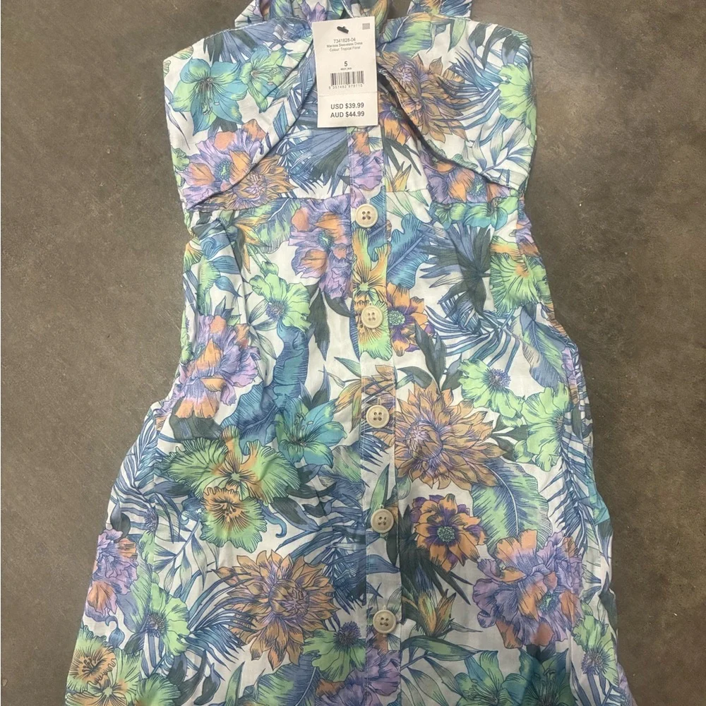 Floral Button-Up Dress - Picture 1 of 2